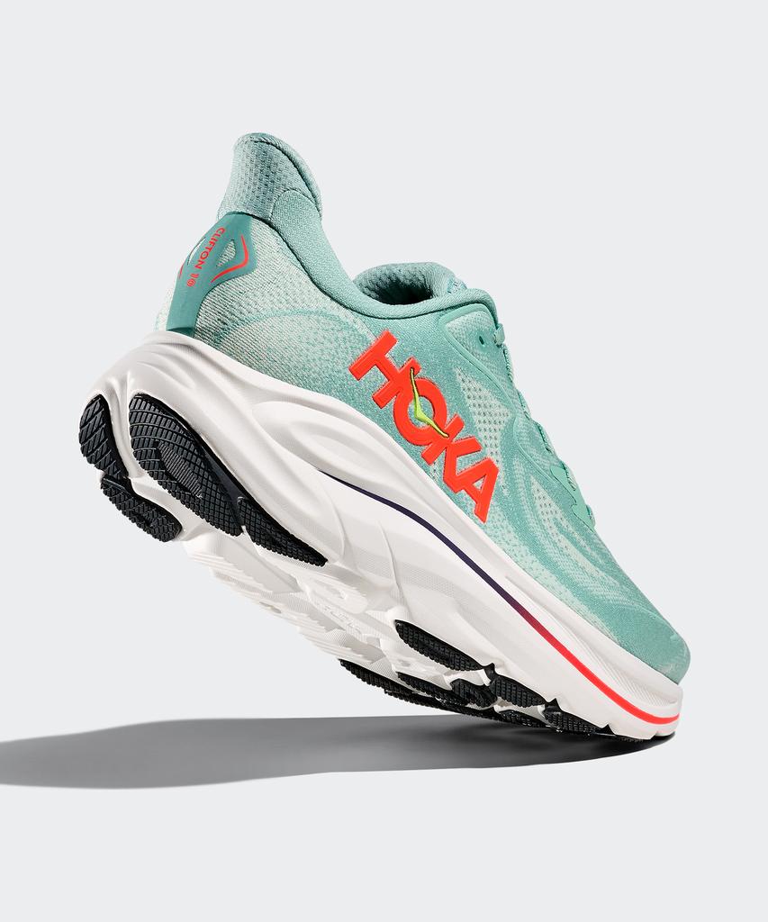 Hoka (Male) Clifton 10 - Sage:Neon Flame / 1162030-Sgnn