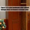 Wood Doll House Closet Handmade Miniature Wardrobe Furniture For 1/12 Scale Model Bedroom Scene Display Decoration