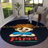 Pippi Longstocking Round Area Rug,Carpet Rug for Living Room Bedroom Sofa Playroom Decor,Non-slip Floor Mat