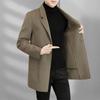 Autumn and Winter Men's Woolen Coat Medium and Long Suit Collar Double-sided Woolen Coat Men's Trench Coat