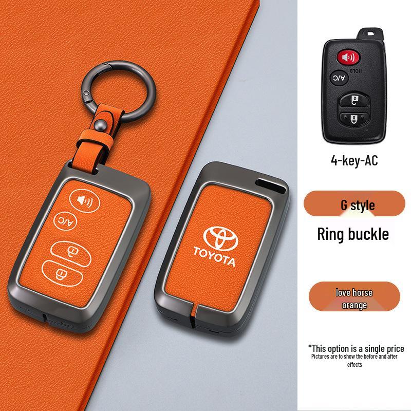 Key Case for 09/10/11 Camry, Highlander, Prius, 86, Reiz, Prado - Metal Finish