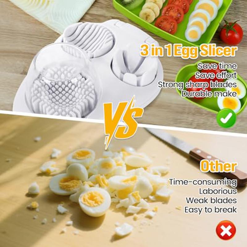 New Creative Egg Slicer Hard Boiled Eggs Slicers Kitchen Food Slicers Fruit Vegetable Manual Slicers Household Kitchen Supplies