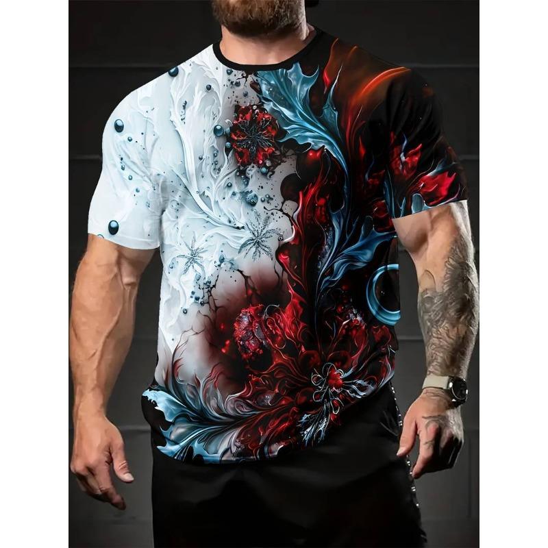 

Летний топ с круглым вырезом и 3D-принтом клоуна, модная повседневная мужская футболка с коротким рукавом 6XL