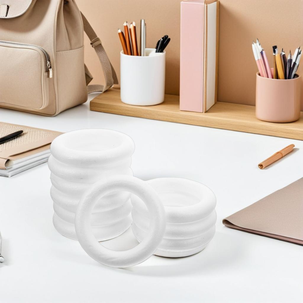 10Pcs DIY Foam Circles Light Easy-Carry Craft Models for Holiday Party Wedding Decorations Art Making Kits Foam Circle