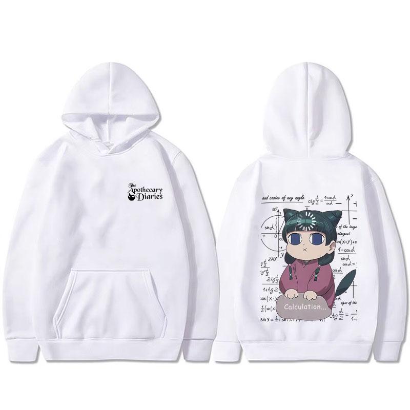 Anime The Apothecary Diaries Maomao Print Hoodie Men Women Casual Vintage Hooded Sweatshirt Male Oversized Fleece Cotton Hoodies