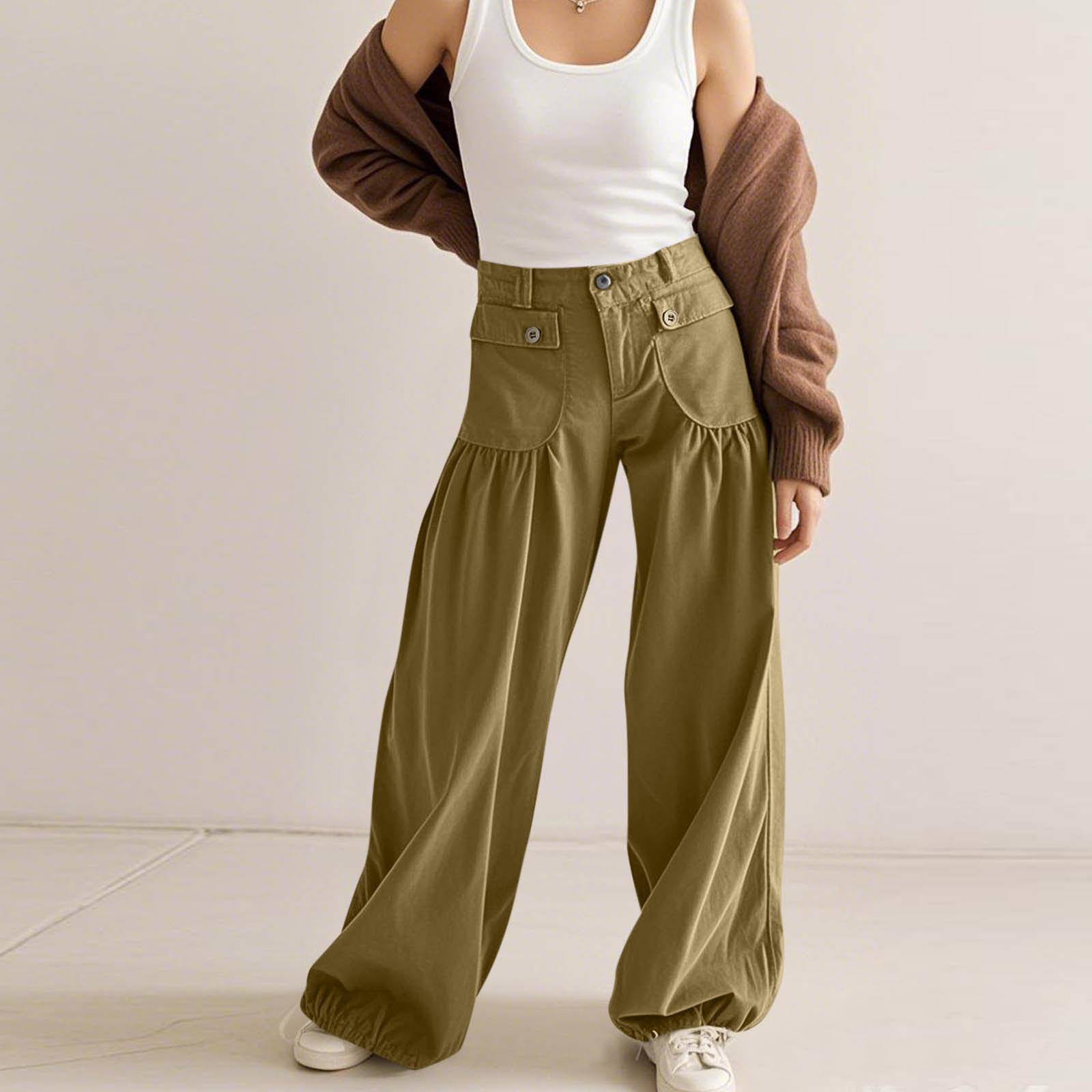 

Джинсы-трубы, джинсы с широкими штанинами, женские джинсы с высокой талией и завязками, джинсы-бочонки, женские джинсы-бочонки, женские джинсы для женщин, мешковатые джинсы для женщин L армия зеленый