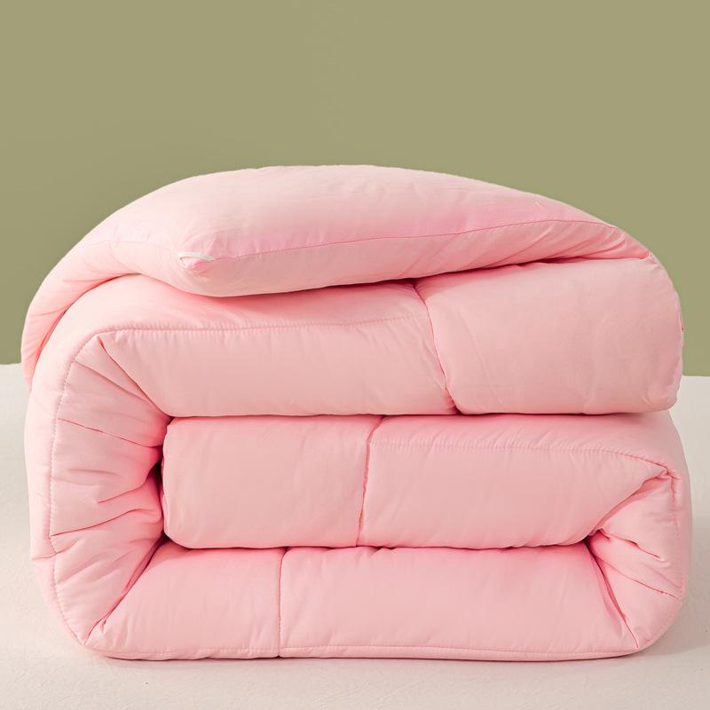 Four Seasons Brushed Quilt: Thick Silk Cotton for Spring, Autumn, and Winter – Ideal for Dorms and Hotels