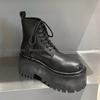 Classic Women Ankle Boots Round Toe Lace Up Thick Sole Retro British Style Fashion Simple High Quality Boots Autumn Winter Boots