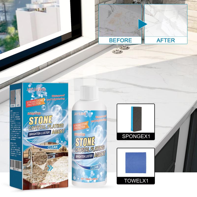 Nano Crystal Stone Plating Brighten Liquid Effective Marble Polishing Stain Removal Agent for Household Cleaning one size