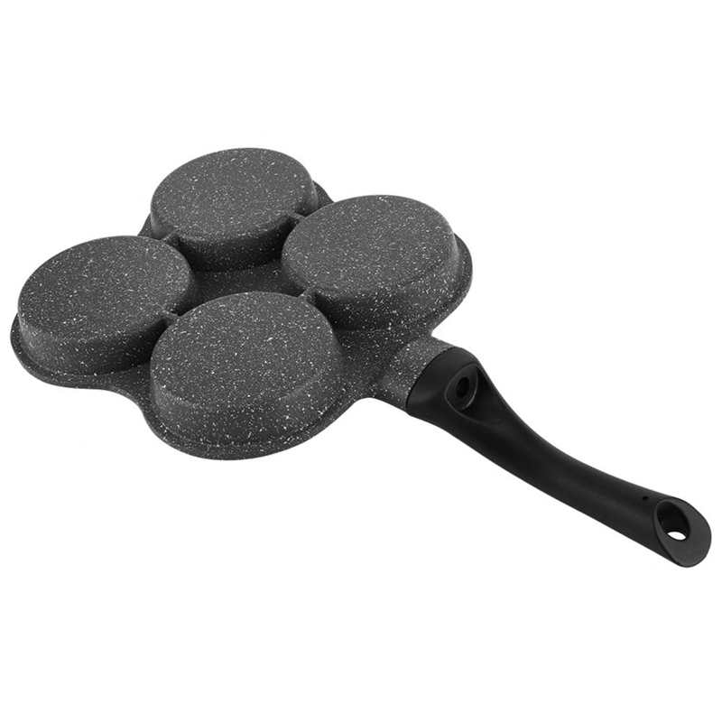 Non-Stick Aluminum 4-Hole Pancake Pan Omelet Eggs Pan Frying Pot Breakfast Maker Kitchen Utensil