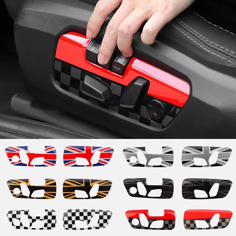Car Seat Adjustment Button Panel Frame Trim Decoration Sticker Interior Accessories For Mini U25 Countryman Cooper S F65 F66 F67