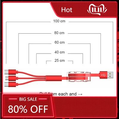 2025 Hot 3 In 1 Micro USB Type C Charging Cable Multi Charger For Volkswagen Scirocco Tiguan GTI R Polo R-Line Magotan Golf T-RO