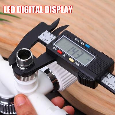 Portable 150mm Digital Display Calipers Carbon Fiber Electronic Depth Ruler LCD Measuring Tools for Mechanical Component Measure
