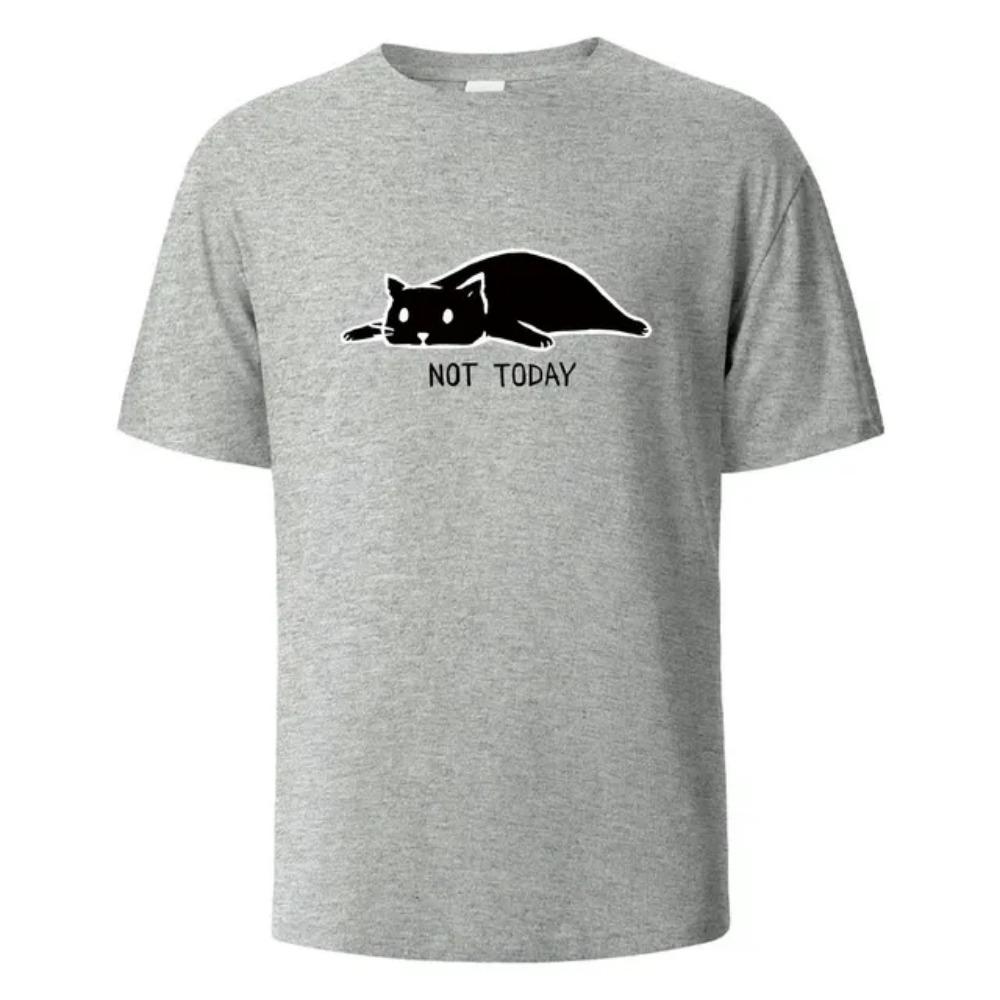 Not Today Funny 3D Printed T-shirts For Men Summer Breathable Comfortable Tops Short-Sleeved O-neck Basic Men Clothing