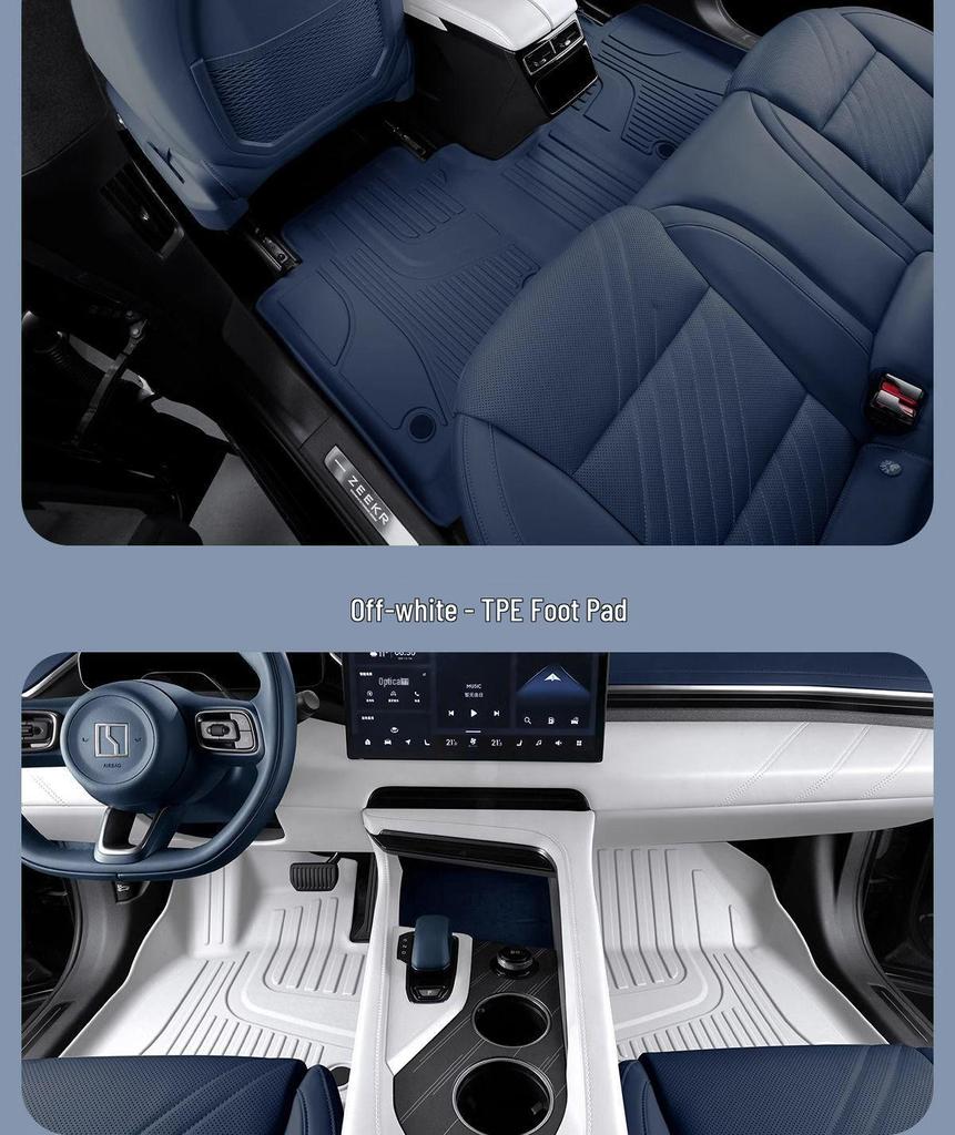 Zeekr 001 & 007 TPE Car Floor Mats - Fits 25 Models, Interior Floor Protection