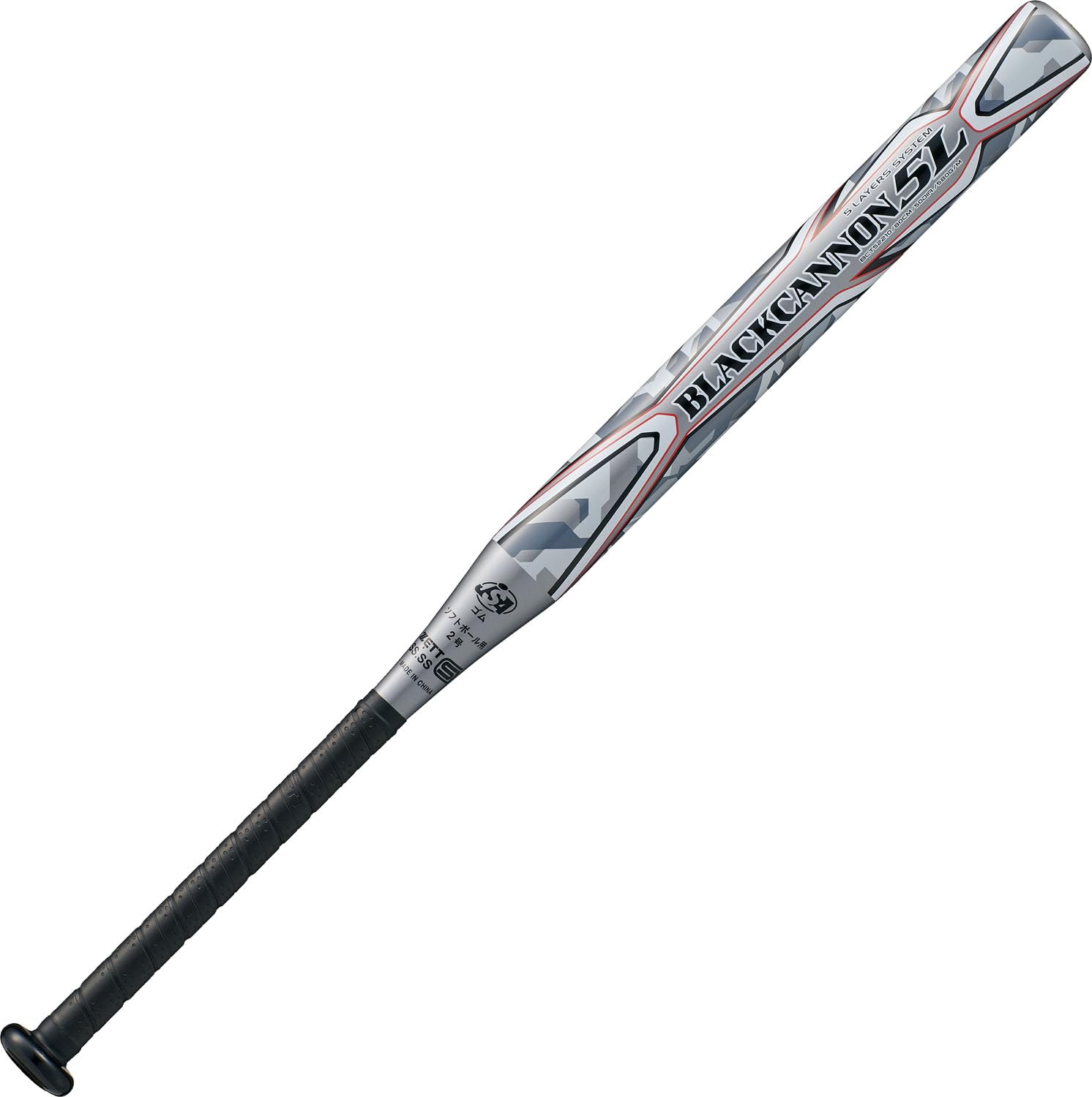 

ZETT Soft Нет. 2 FRP Bat BLACKCANNON-5L 80cm Silver (1300) BCT52210