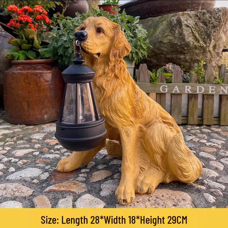 ZOATRON Golden Retriever Solar Garden Light
