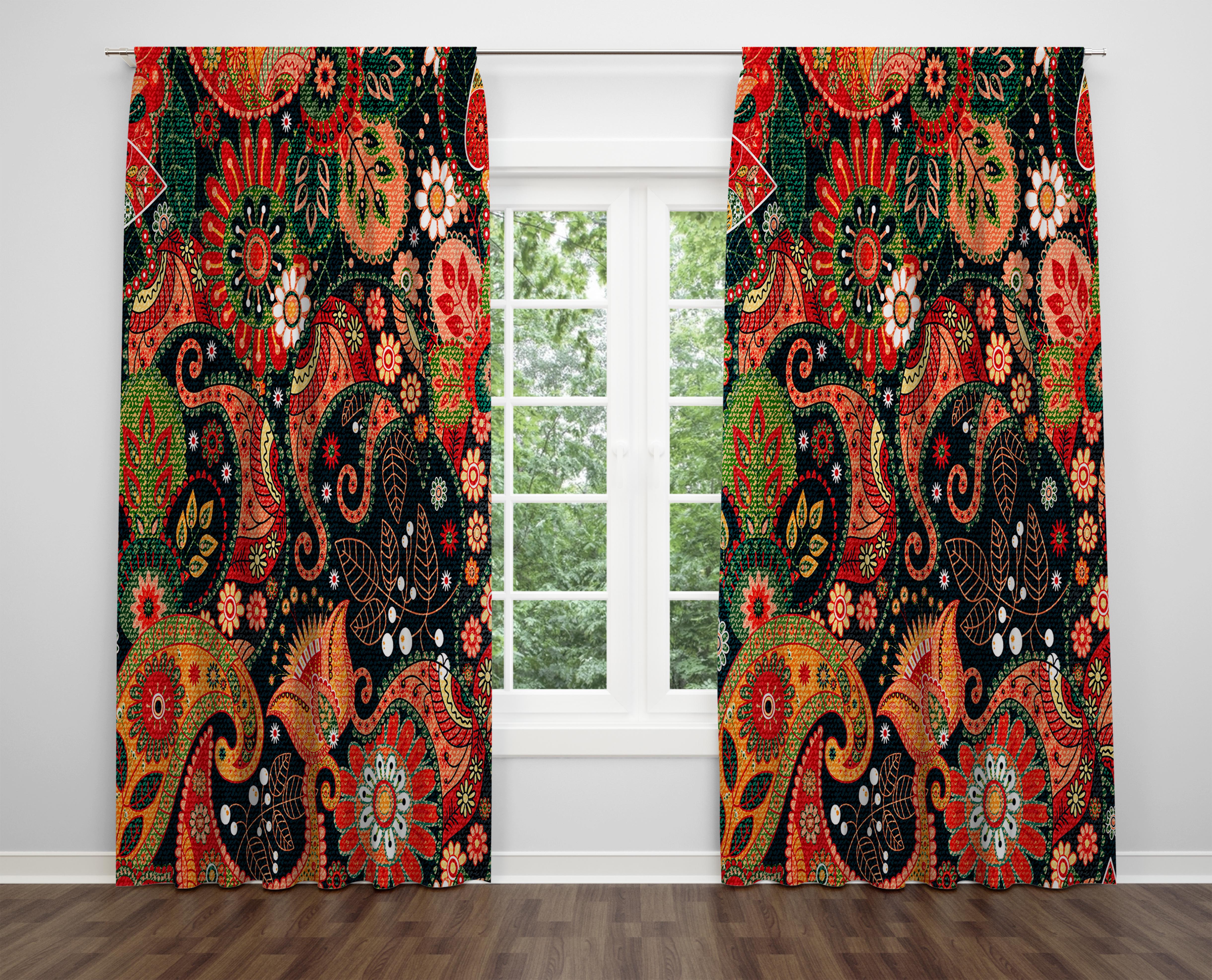 

Декоративний дизайн, високоякісна бавовняна тканина, ви можете вибрати одну або подвійну фіранку з крила 1 piece різнокольоровий