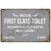 Figure de Dessin Animé Rétro Humoristique Panneau Métallique Imprimé Toilettes Salle de Bain Plaque Murale Drôle Bar Pub Décoration Suspendue à la Porte Intérieure