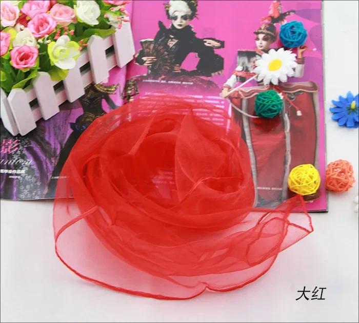 50 pezzi 60x60cm Foulard Quadrato Caramella Donna Performance Piccoli Foulard di Seta Sciarpa Hijab Foulard di Chiffon