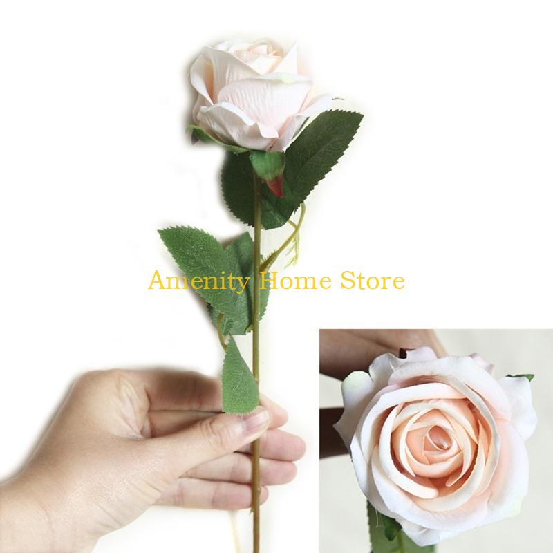 

F26C Artificial Flannel Rose Flower Simulation Fake Flowers Bouquet Ornament шампанского