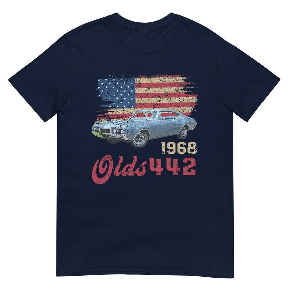 Jersey Style Olds 442 68 1968 Loves Old School Muscle Cars Tshirt S