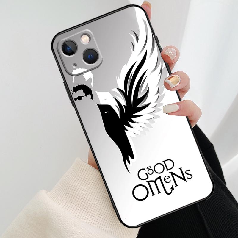 Good Omens Case For iPhone 12 11 13 14 15 16 Pro Max Mini Cover For iPhone XR X XS Max Plus Phone Case