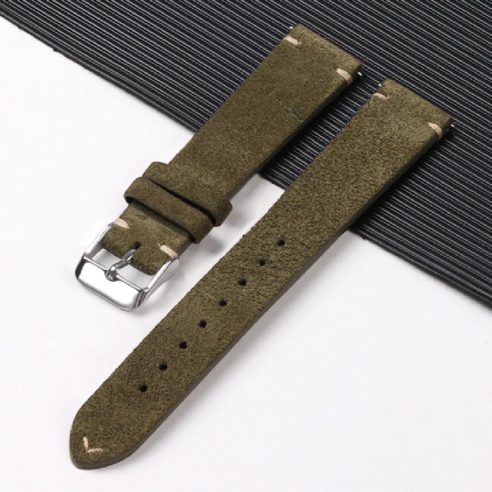 Genuine Suede Leather Watch Strap Quick Release Vintage Watchband 14/16/18mm 20mm 22mm Bracelet for Men Wrist Bands Accessories