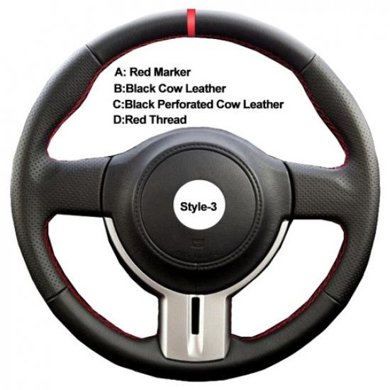DIY Car Steering Wheel Cover For Toyota 86 For Subaru BRZ 2012 2013 2014 2015
