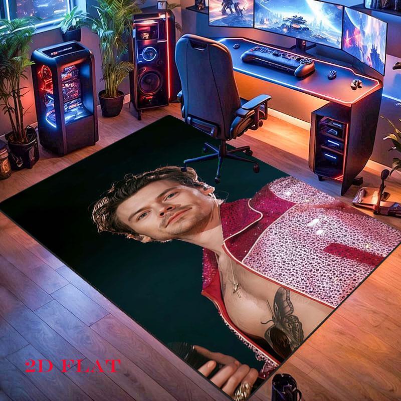 Flower Crown Girl Carpet Rug for Living Room Bedroom Home Sofa Decoration,Kids play Nonslip Floor Mat