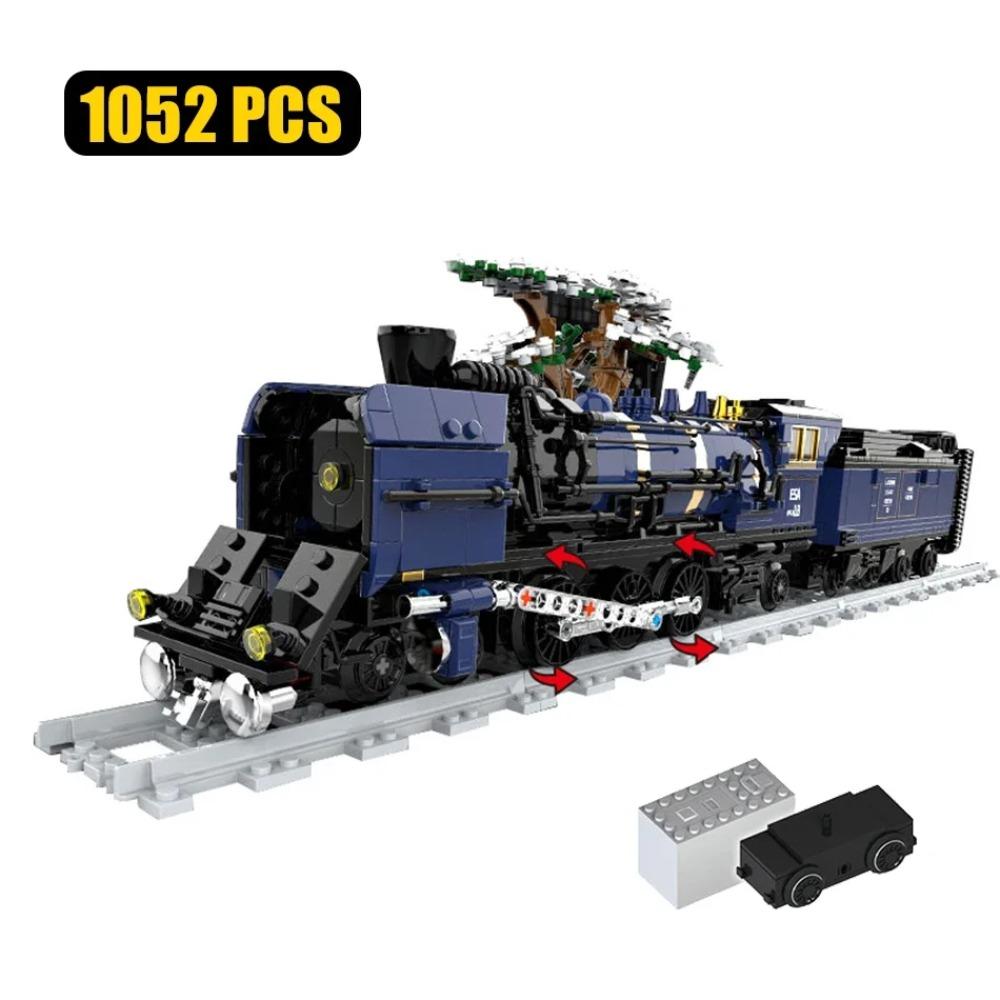 MOC City Train Building Set Models Machine Locomotive Power Technical Function Building Blocks Bricks DIY Toy For Children Gifts