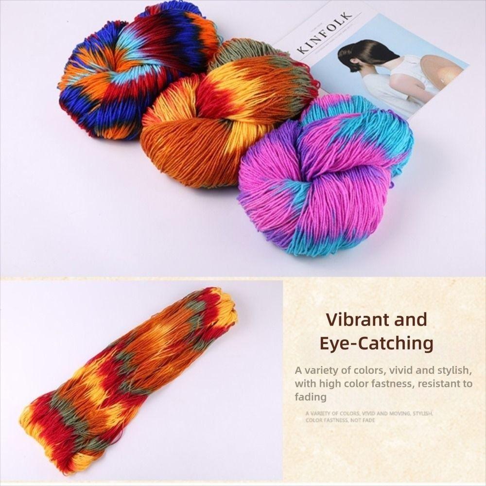 Thick Acrylic Wool Yarn Segment Dyed Mixed Color Knitting Crochet Thread Hand-woven Sofa Cushion