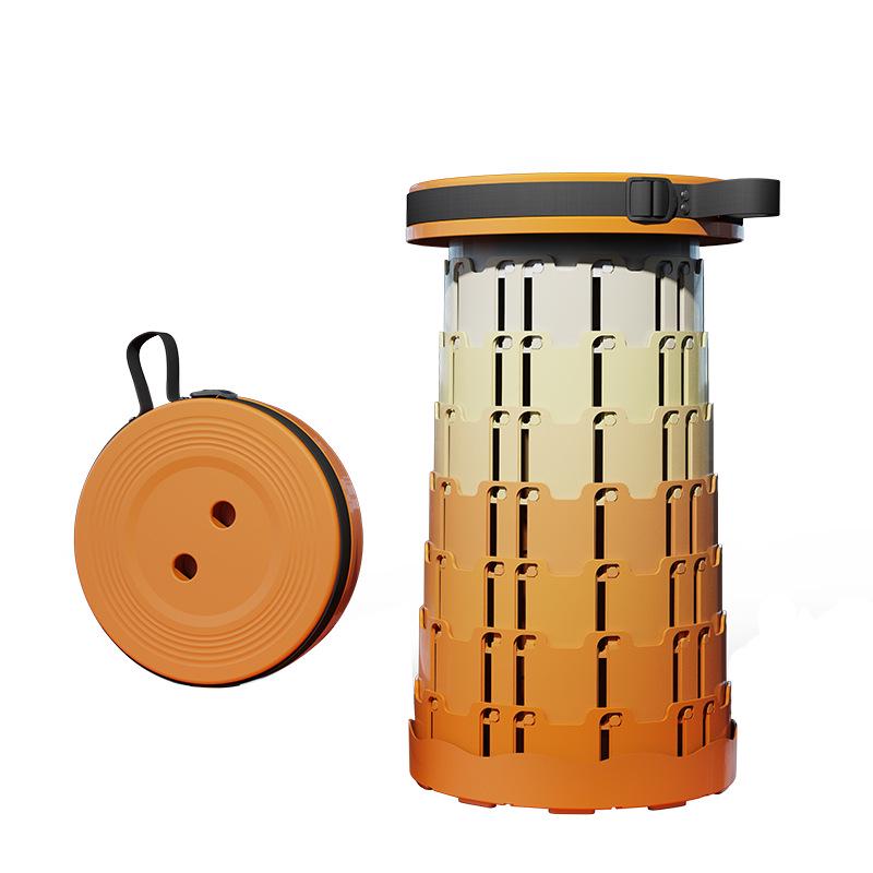 Liancai Składany Teleskopowy Stołek Tęczowy - Przenośne Krzesło Outdoorowe dla Dzieci na Kemping