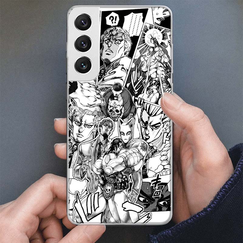 JoJo Kira Yoshikage Killer Queen Phone Case For Samsung Galaxy S25 S24 S23 Ultra S22 Plus S21 S20 FE S10 + S25 Edge Soft Cover S