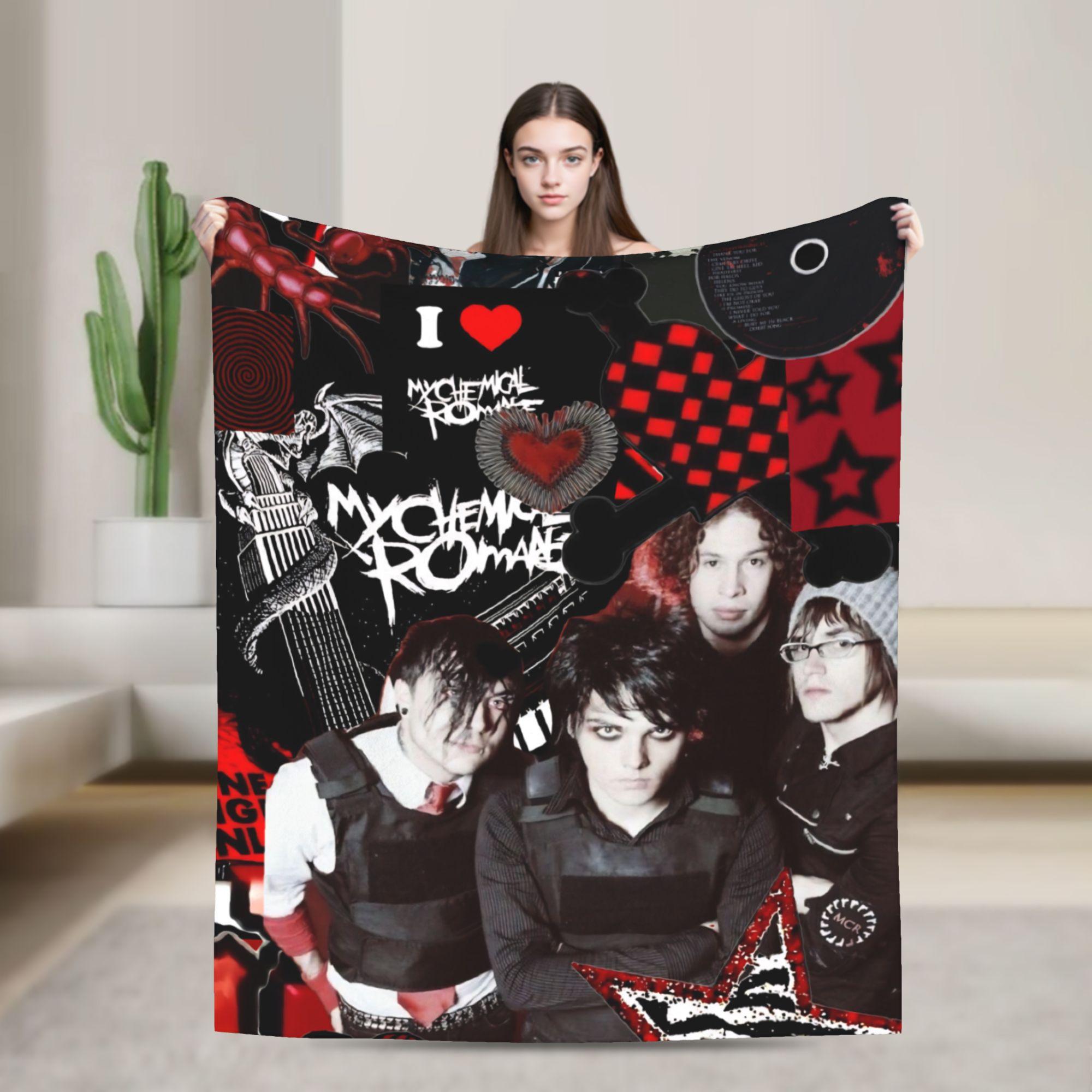 

My Chemical Romance Blankets Music Soft Aesthetic Plush Bedding Throws For Couch Sofa Bed Decorative Flannel Bedspread Bed Cover 75cmx90cm