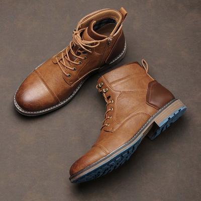 American Style Men Boots   Fashion Comfortable Ankle Boots Leather #607