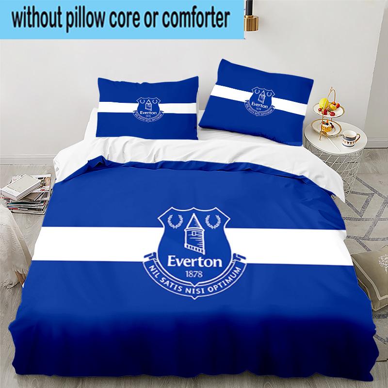 Fc Everton Crest Design 3PCS Bedding set,Ideal for1pc Duvet Cover And 2pcs Pillowcases Perfect for Christmas gift,Ideal for Bedroom, Dormitory