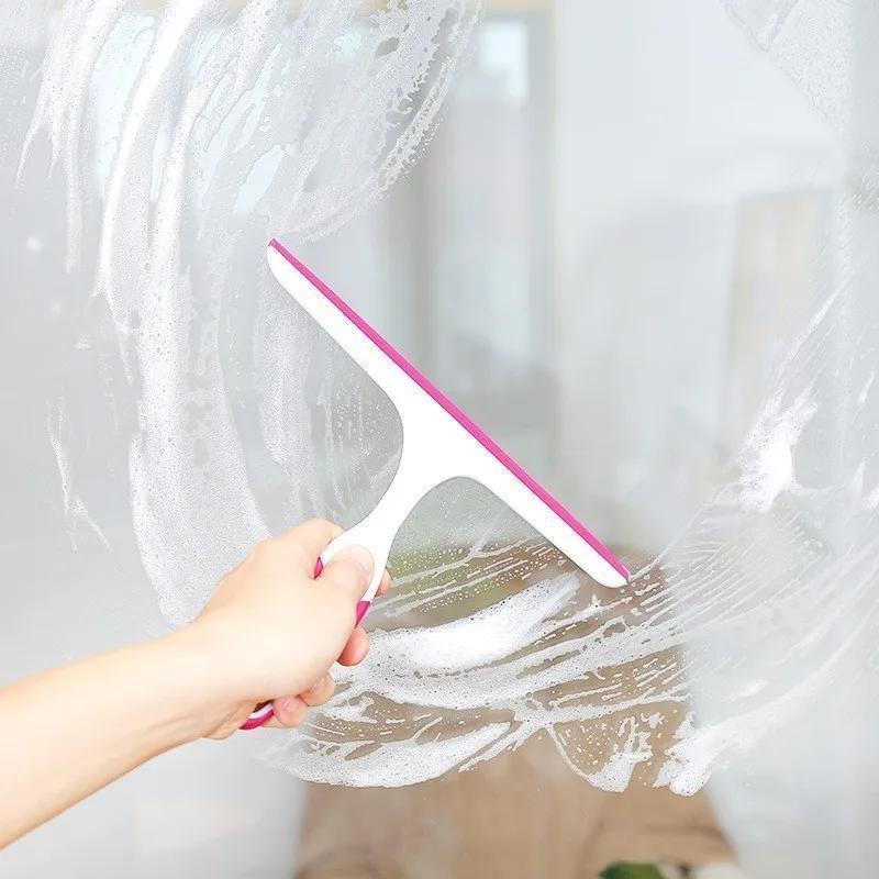 Shower Screen Wiper, Glass Cleaning Rubber Blade, Plastic Cleaner Scraper Washer for Mirror, Bathroom, Window, Floor, Glass