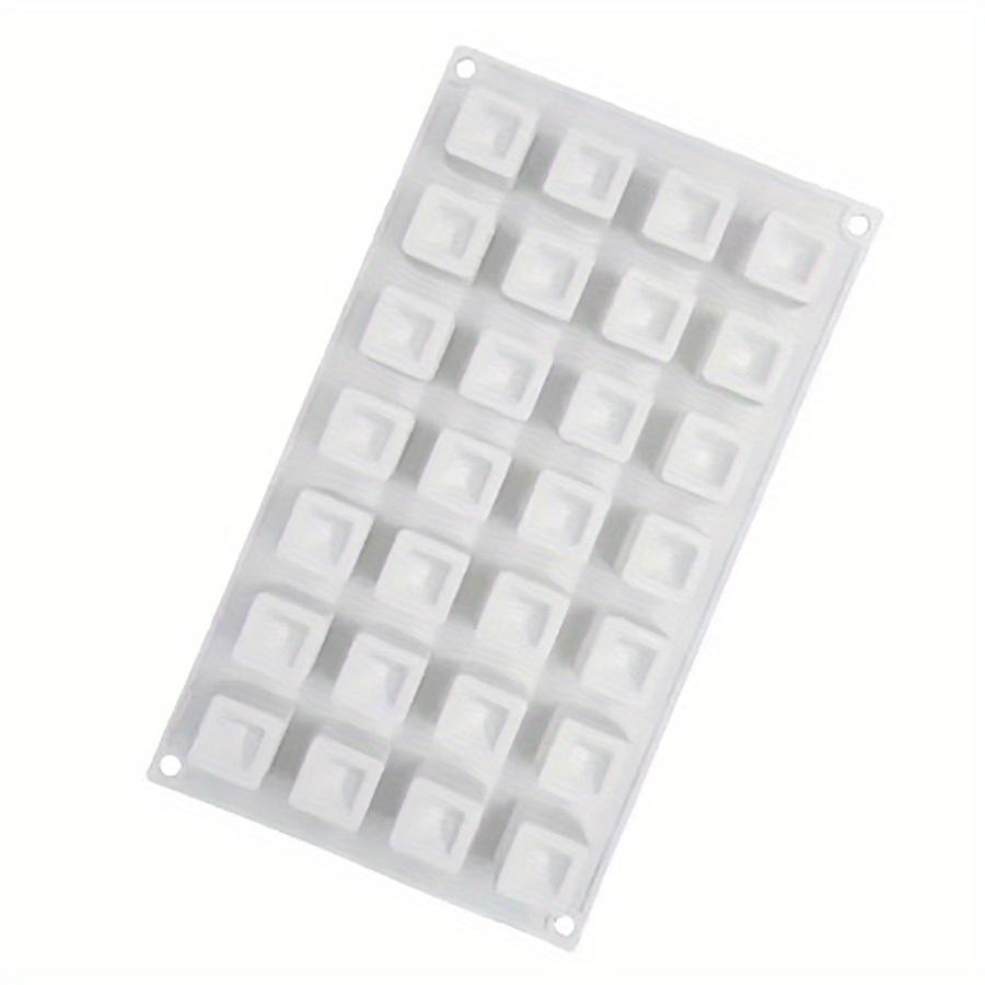 28-Cavity Mini Cube Concave Silicone Mold Little Cube Concave Silicone Mold Chocolate Cube Mold Cake Decoration Tools
