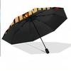 8 Rib Auto Folding Umbrella Sparta Prague Print Custom Name Text Portable Rain Gear