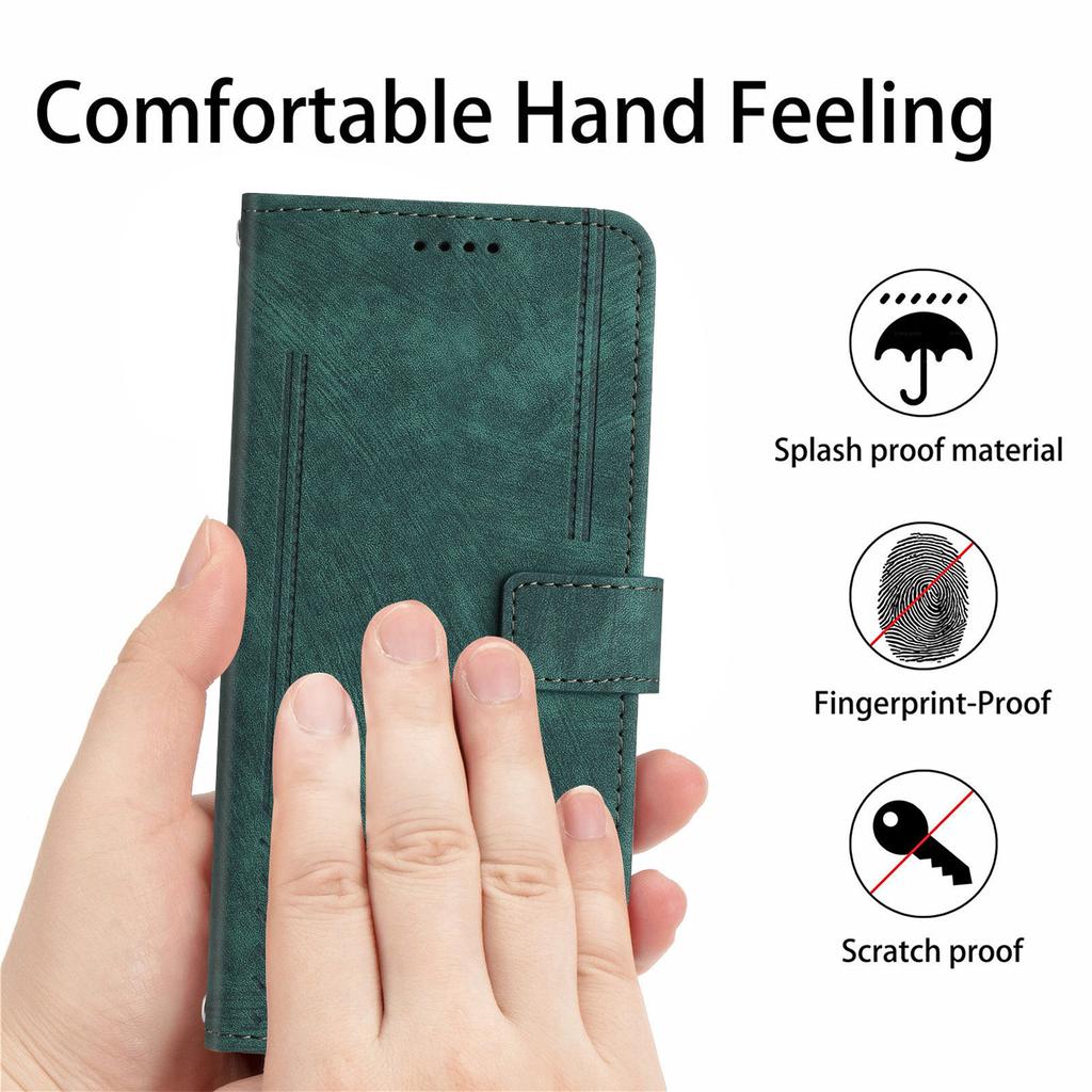For Xiaomi Redmi K70E 5G/Poco X6 Pro 5G Phone Case Wallet PU Leather Flip Line Imprinted Cover