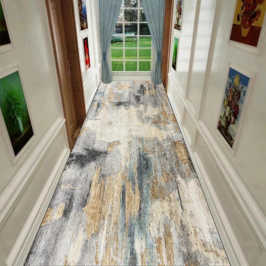 Nowoczesny Abstrakcyjny Długi Dywan Dekoracyjny na Korytarz Mata Podłogowa do Przedpokoju Antypoślizgowy Zmywalny Dywan na Schody Dywany na Przejście Dywan na Zamówienie