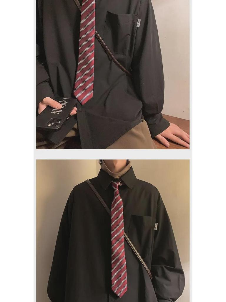 Unisex Japanese Retro Long-Sleeve Casual Shirt: Senior Loose Fit for Spring & Autumn