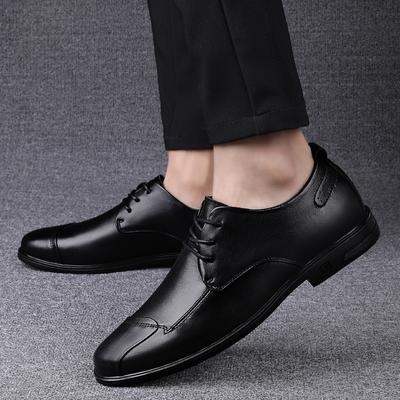 2024 New Men Quality Cowhide Black Low Top Leather Shoes British Business Size38-45 Soft Leather Man Lace Up Leather Dress Shoes