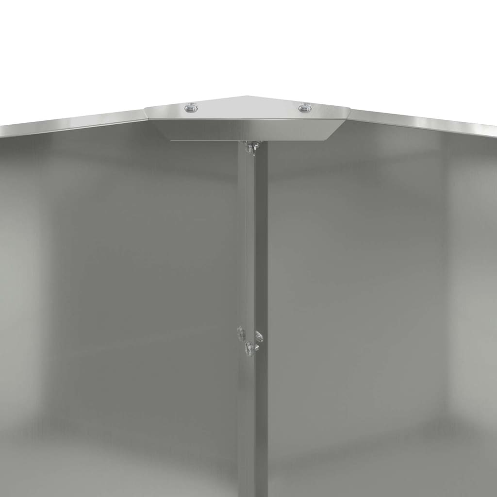 Plant Pot Silver 90 x 90 x 50 cm Galvanized Steel