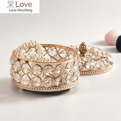 Jewelry Box Travel Comestic Jewelry Casket Crystal Storage Box Ring Lady Case Portable Jewelry Organizer Necklaces