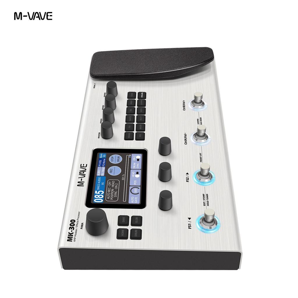 M-VAVE MK-300 Multi-Effects Pedal with Drum Machine & Volume Control for Guitar/Bass
