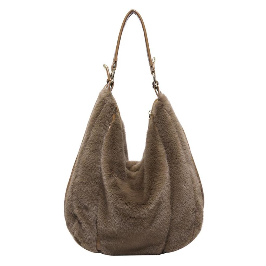 Tote Bag Women Plush Stitching Daily