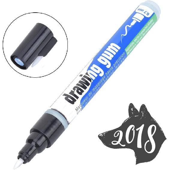 Белый маркер-маскирующая жидкость для акварели, чернил и разбавленной гуаши, Рисовальная резина, Художественные принадлежности