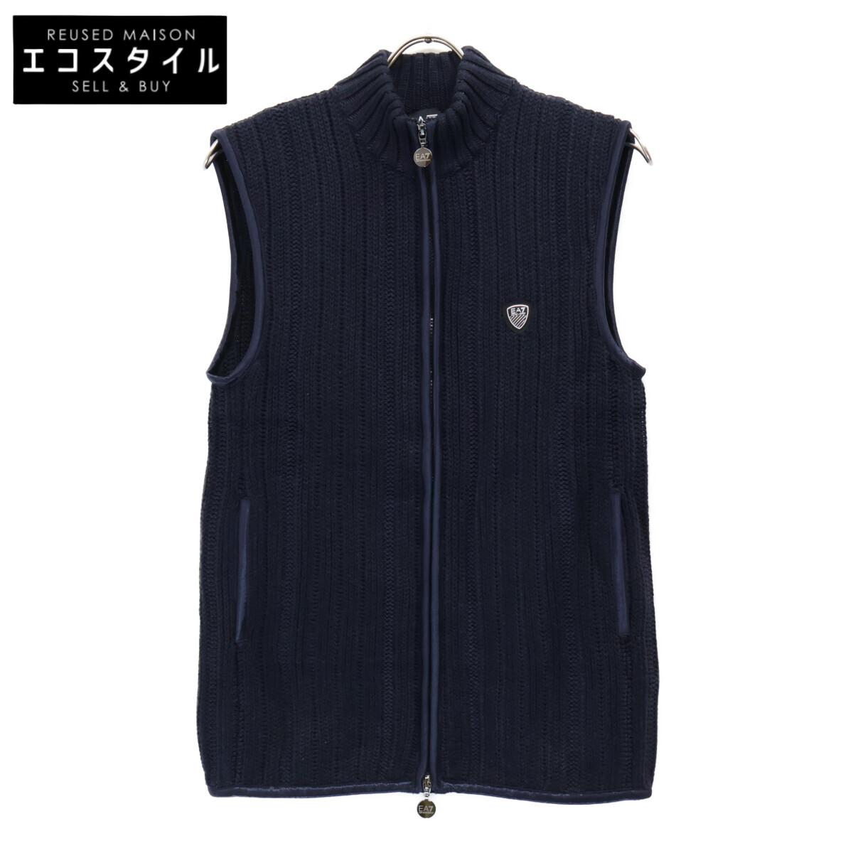 

EMPORIO ARMANI Brand new, unused 6YPQZ2 full-zip knit vest Jacket 52 blackUsed